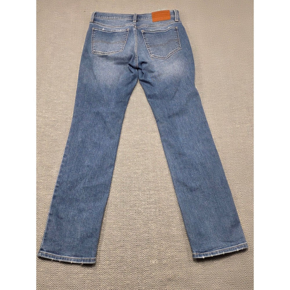 Lucky Brand Sweet Mid Rise Straight Jeans Medium Wash Distressed Blue Size 4/27 - Picture 10 of 12